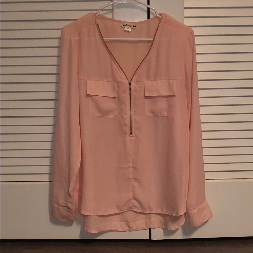 Silk Zippered Blouse